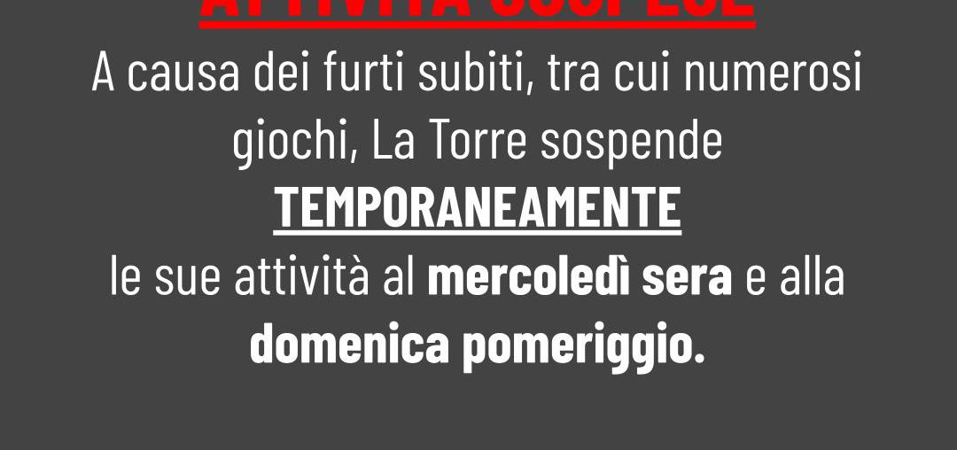 Federludo denuncia l'incuria che ha costretto l'associazione ludica La Torre all'allontanamento dal comune di Morciano di Romagna.
