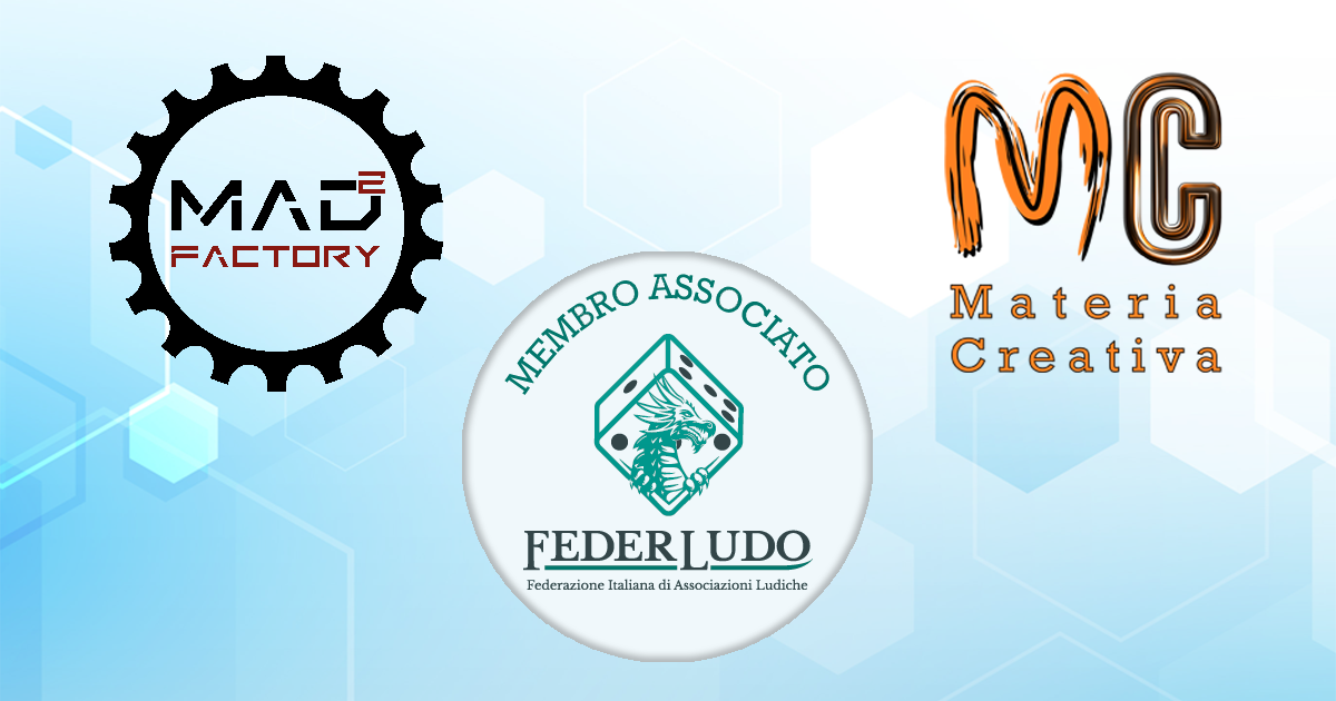 Due nuove associazioni ludiche entrano a far parte di Federludo: Mad 2 Factory e Materia Creativa